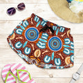 Aboriginal All Over Print Women's Shorts - Indigenous Circle Dot Painting Ver02 - Vibe Hoodie