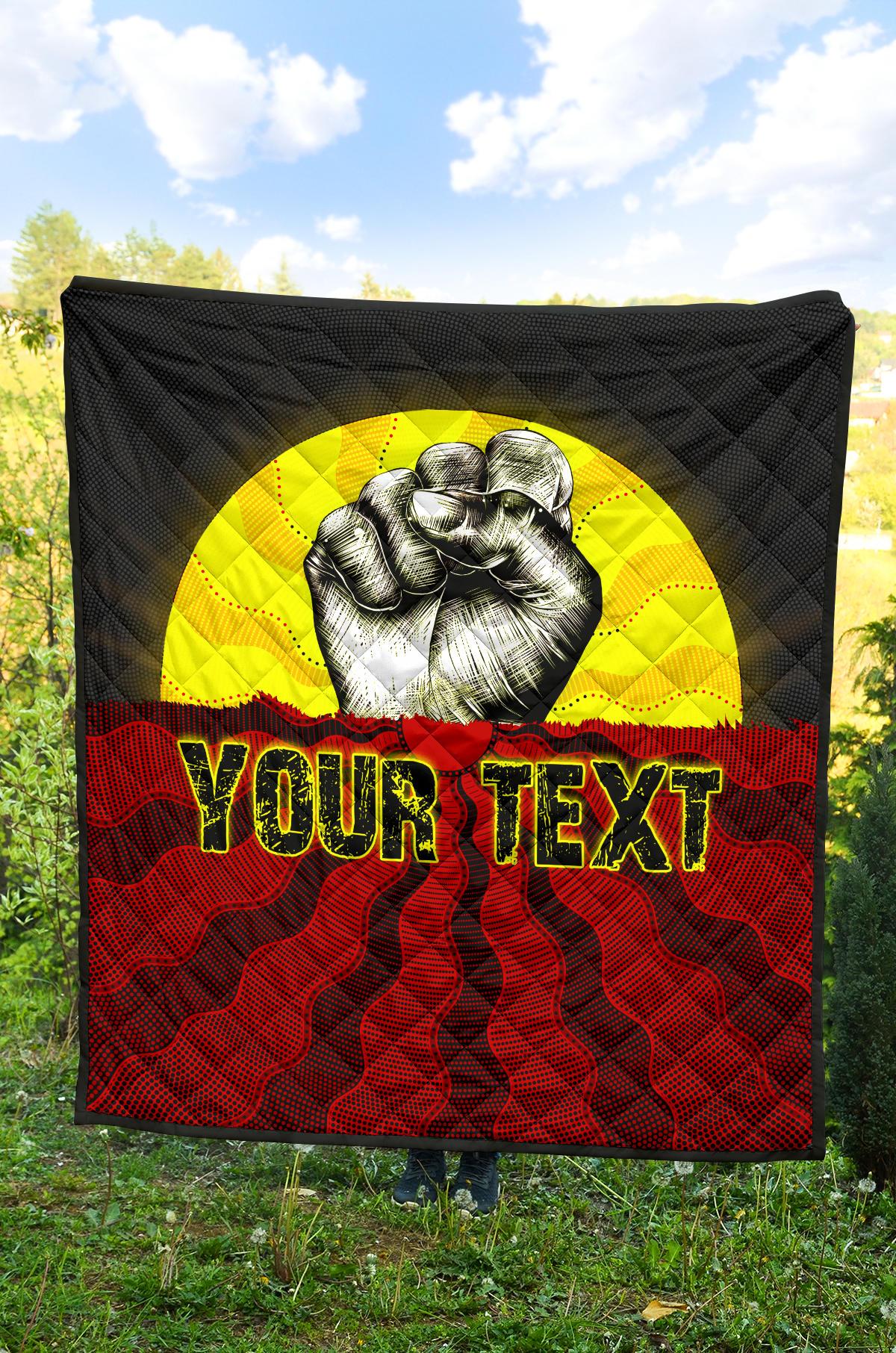 custom-aboriginal-premium-quilt-black-lives-matter-sun-dot-painting