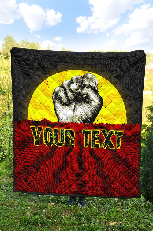 custom-aboriginal-premium-quilt-black-lives-matter-sun-dot-painting