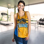 (Custom Personalised) Titans Women's Racerback Tank Gold Coast Aboriginal Armor Version - Vibe Hoodie