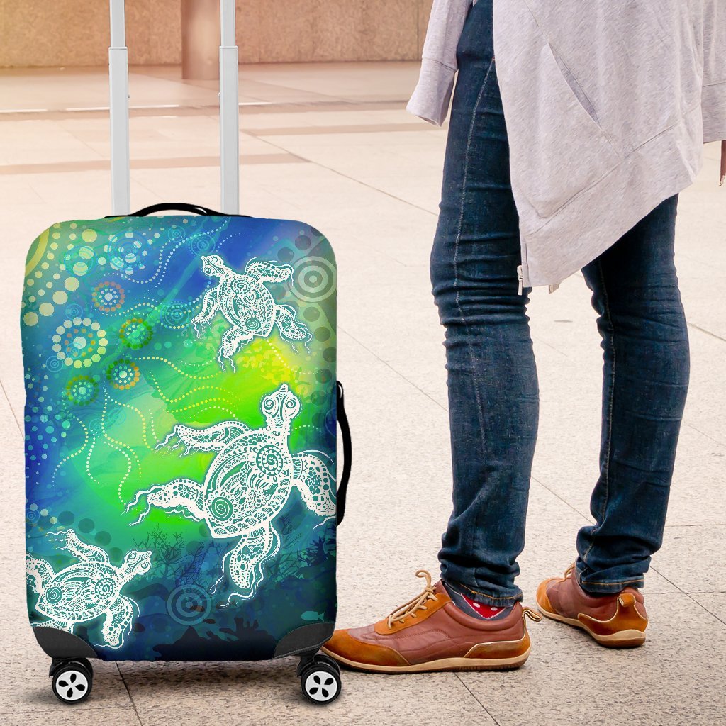 aboriginal-luggage-covers-indigenous-turtle-ocean-dot-painting-art