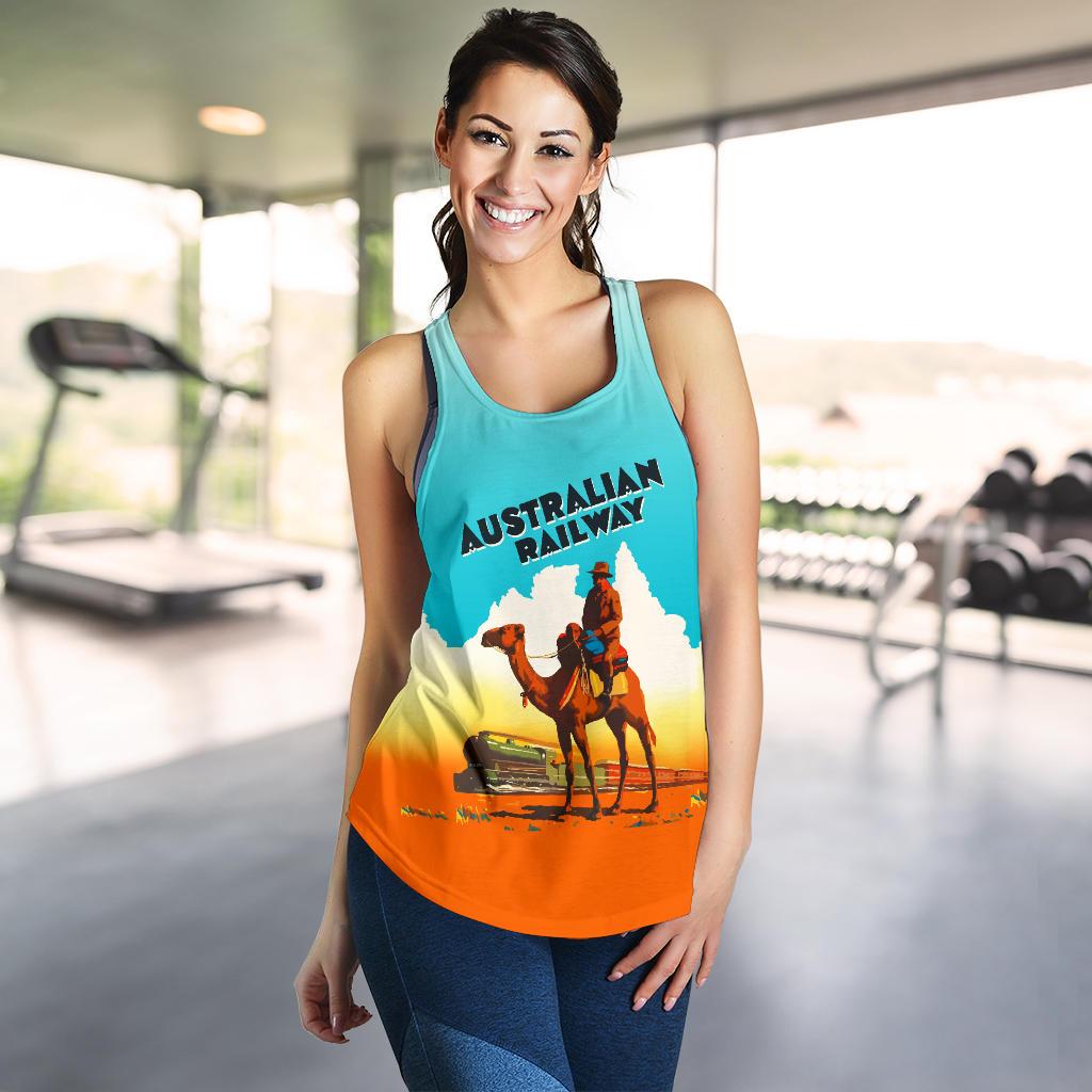 Racerback Tank - Australia Camel Top Tank Railway - Women - Vibe Hoodie