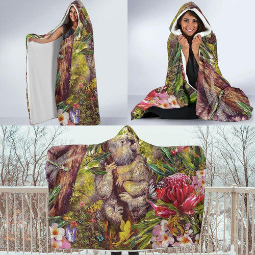 koala-hooded-blanket-3d-koala-with-waratah-flower-blanket