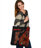aboriginal-personalised-tote-bags-aboriginal-lizard-with-dot-painting-patterns
