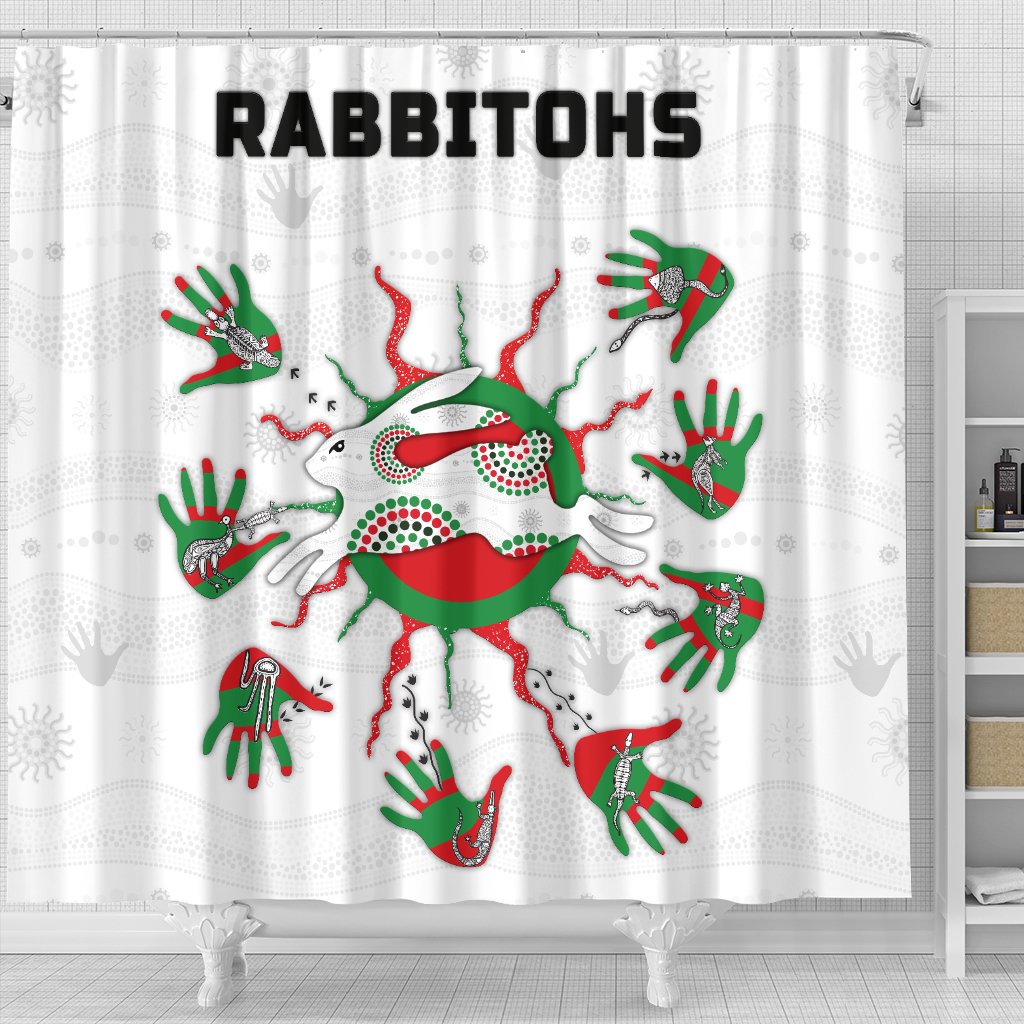 rabbitohs-indigenous-shower-curtain-animals-aboriginal