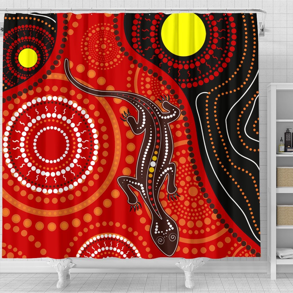 aboriginal-shower-curtain-australia-lizard-dot-painting-art