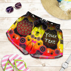 [Custom] Aboriginal Women's Shorts, Indigenous Circle Dot Painting Hand Art - Vibe Hoodie