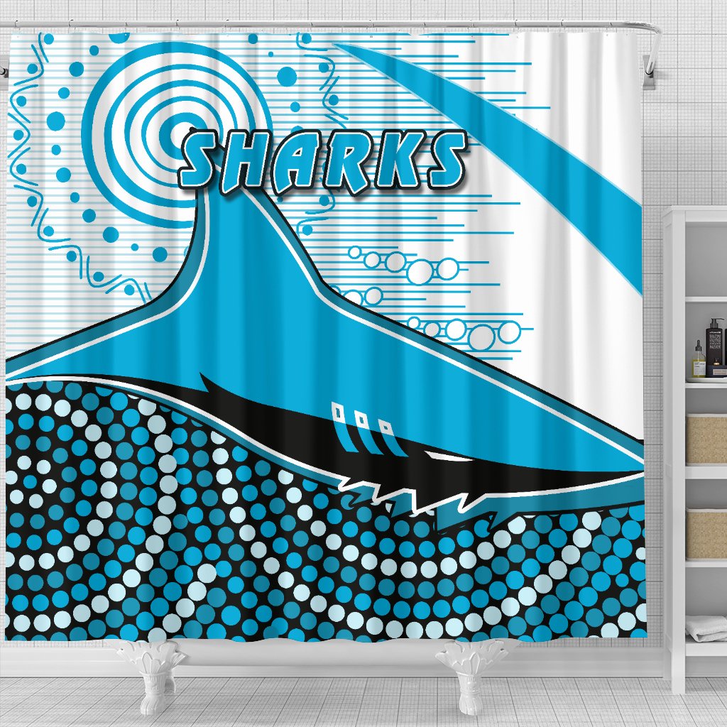 sharks-shower-curtain-cronulla-indigenous-unique