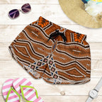 Aboriginal Shorts, Indigenous Dot Painting Women - Vibe Hoodie