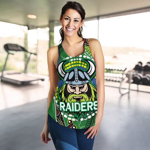 Raiders Women Racerback Tank Aboriginal - Vibe Hoodie