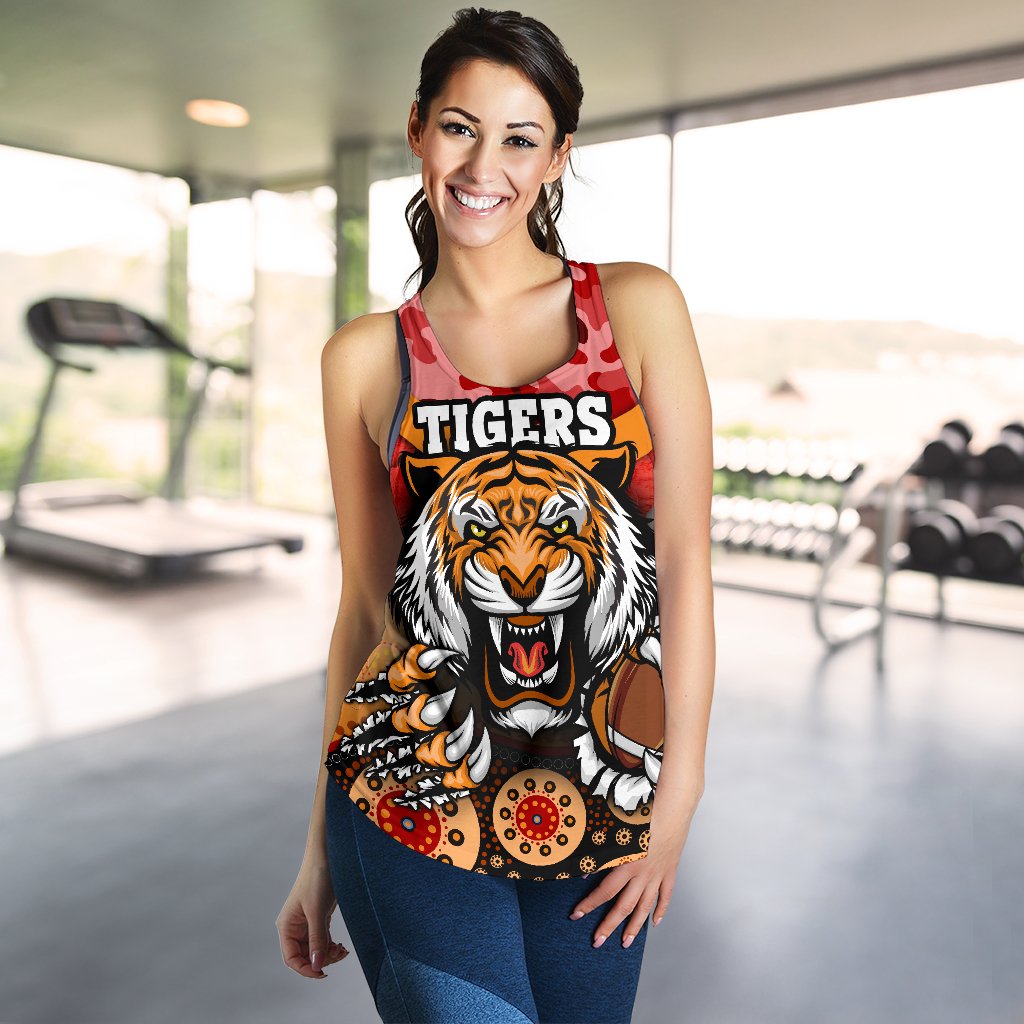 Tigers Women's Racerback Tank Wests Anzac Day Special version - Vibe Hoodie