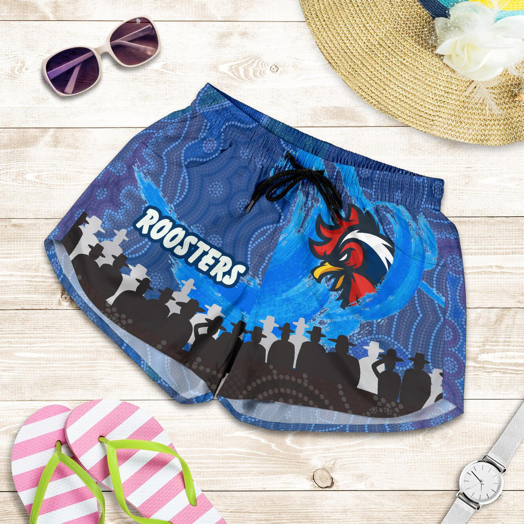 Sydney Roosters Aboriginal Women Shorts Prairie Style - Vibe Hoodie