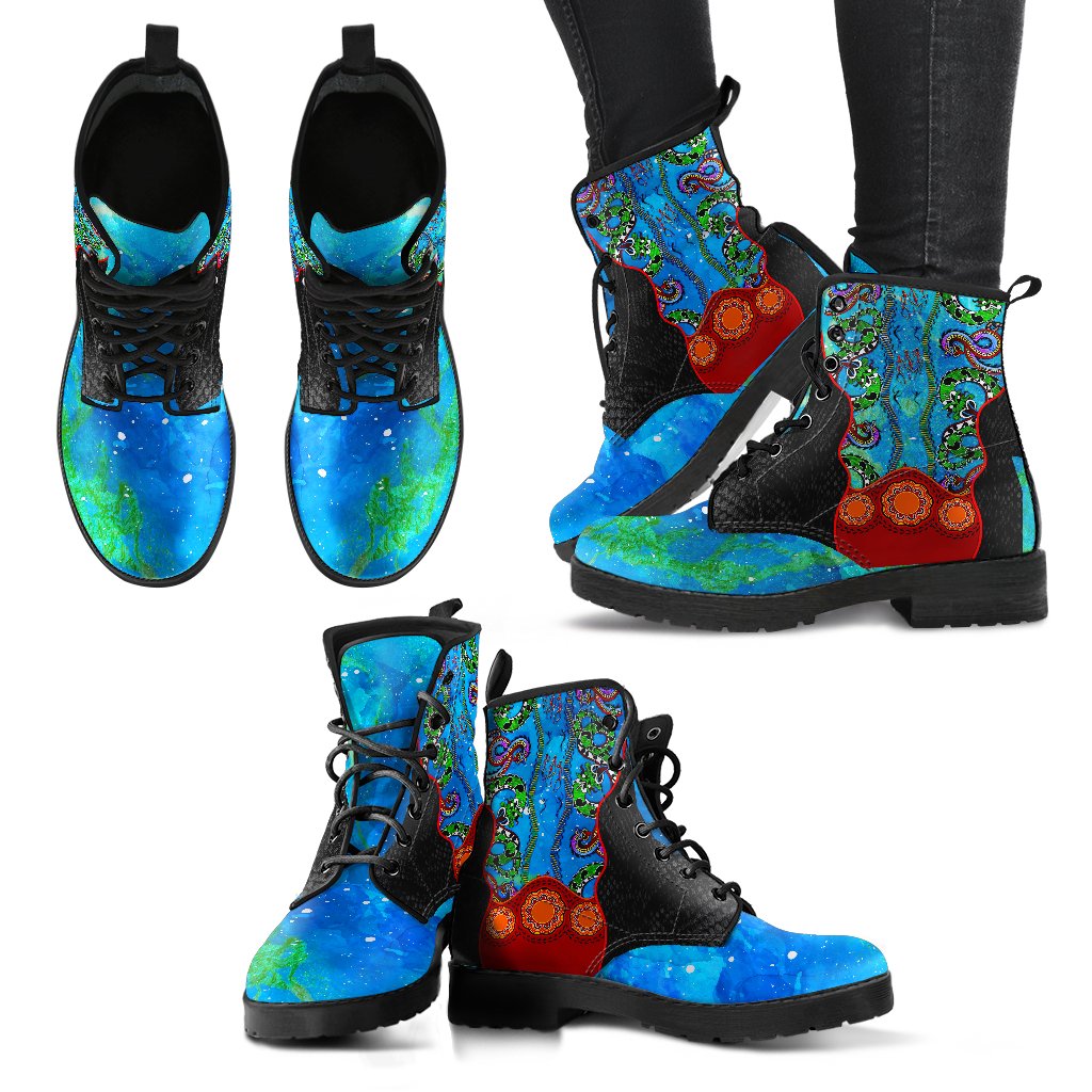 aboriginal-leather-boots-aussie-indigenous-patterns-blue