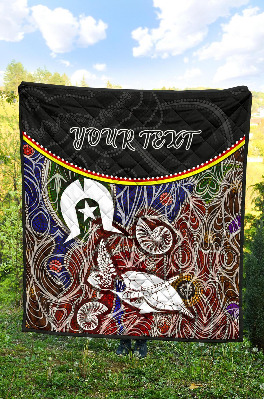 personalised-premium-quilt-aboriginal-dot-in-naidoc-week-style