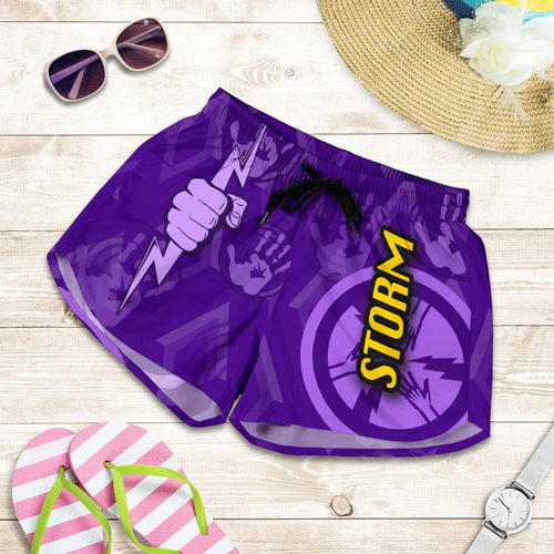 Melbourne All Over Print Women's Shorts Storm - Vibe Hoodie