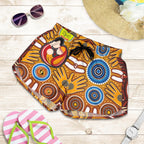 Shorts Women's - Aboriginal Family With Dot Painting art - Vibe Hoodie