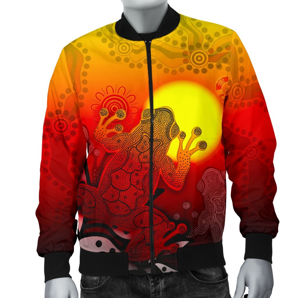 aboriginal-mens-bomber-jacket-indigenous-frog-red