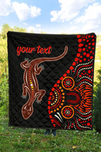 aboriginal-personalised-premium-quilt-aboriginal-lizard-with-dot-painting-pattern