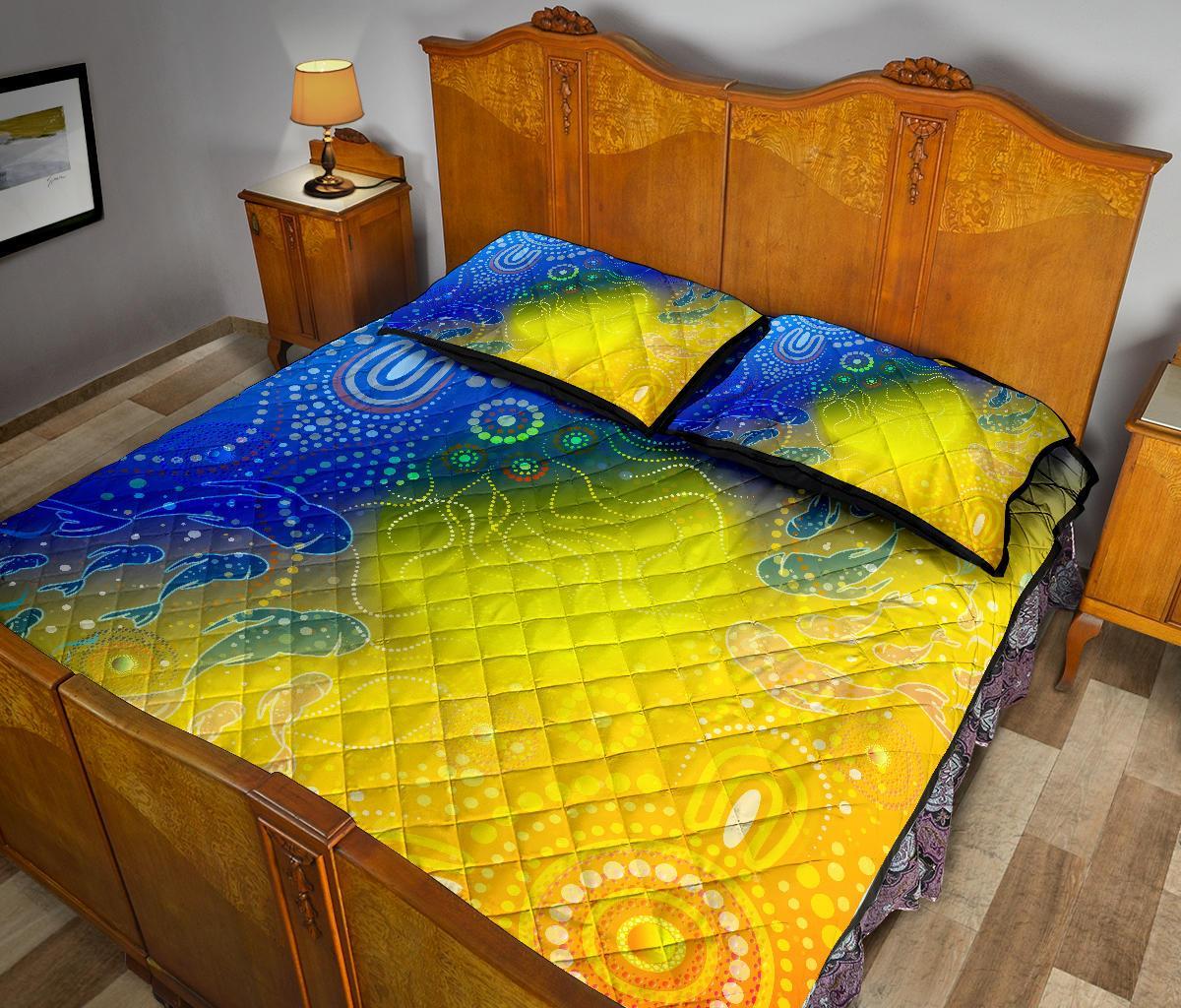 aboriginal-quilt-bed-set-indigenous-fishing