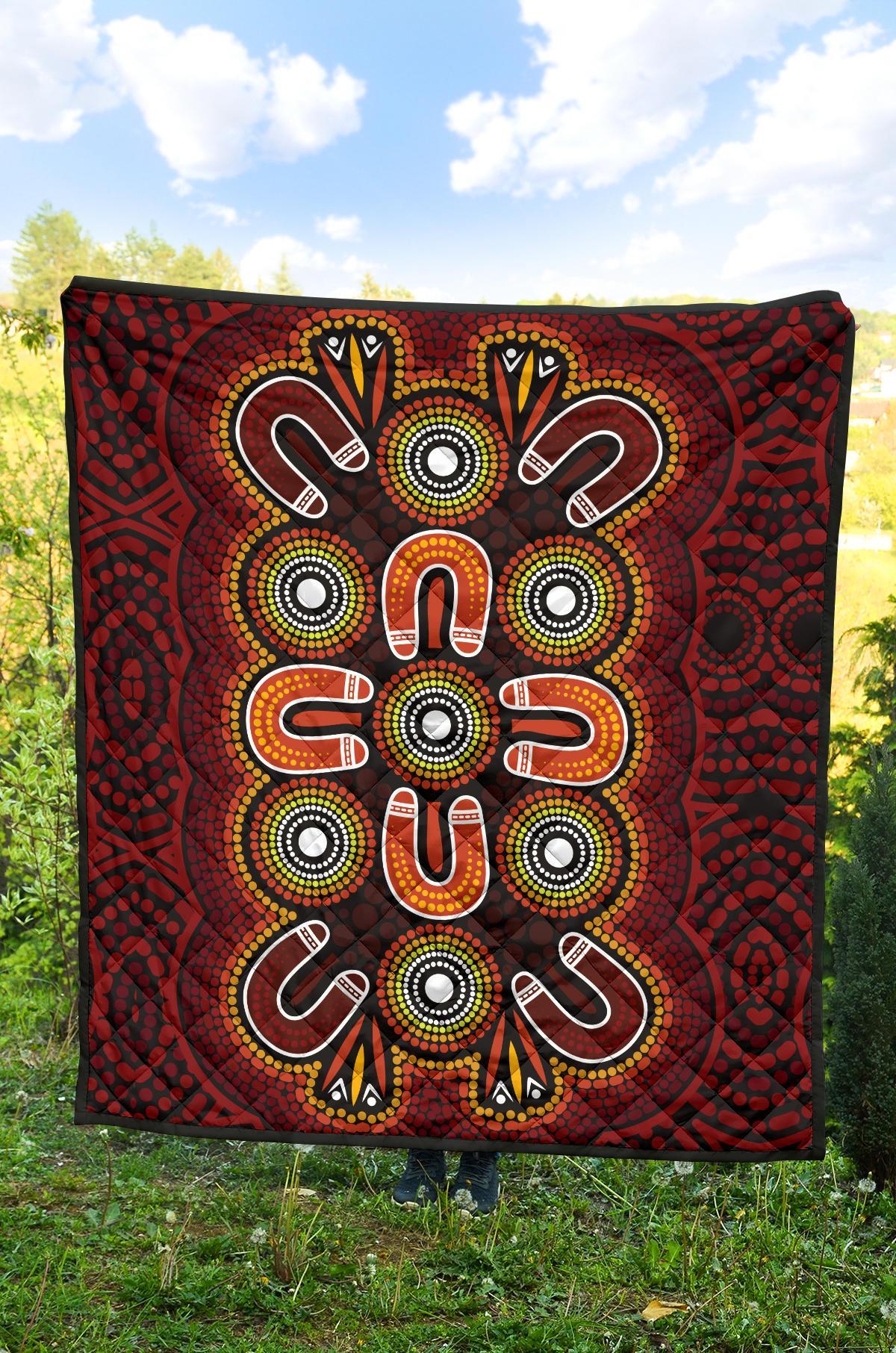 aboriginal-premium-quilt-aboriginal-dot-painting-flowers-style
