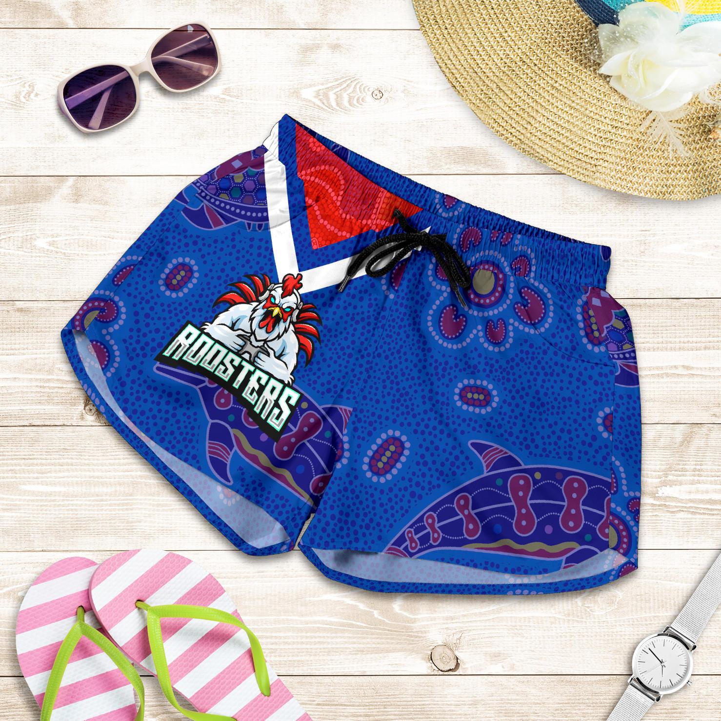 Sydney Roosters Indigenous Women Shorts Prairie Style No.1 - Vibe Hoodie