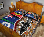 1saustralia-quilt-bed-set-australian-aboriginal-crocodile-with-naidoc-flags