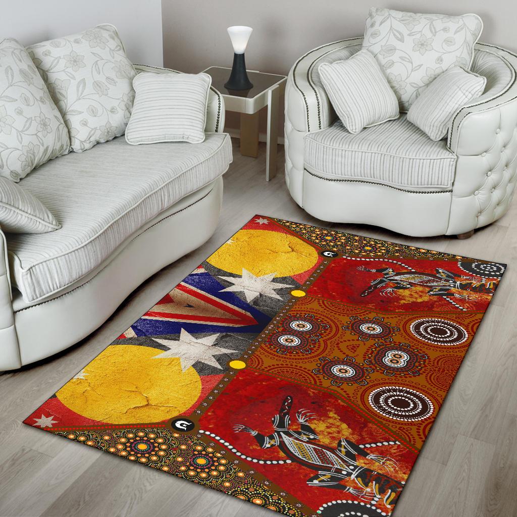 area-rug-aboriginal-dot-painting-flags-crocodile