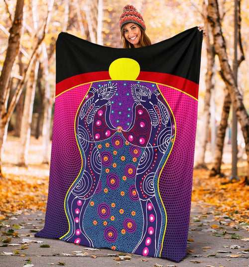 premium-blanket-aboriginal-sublimation-dot-pattern-style-violet