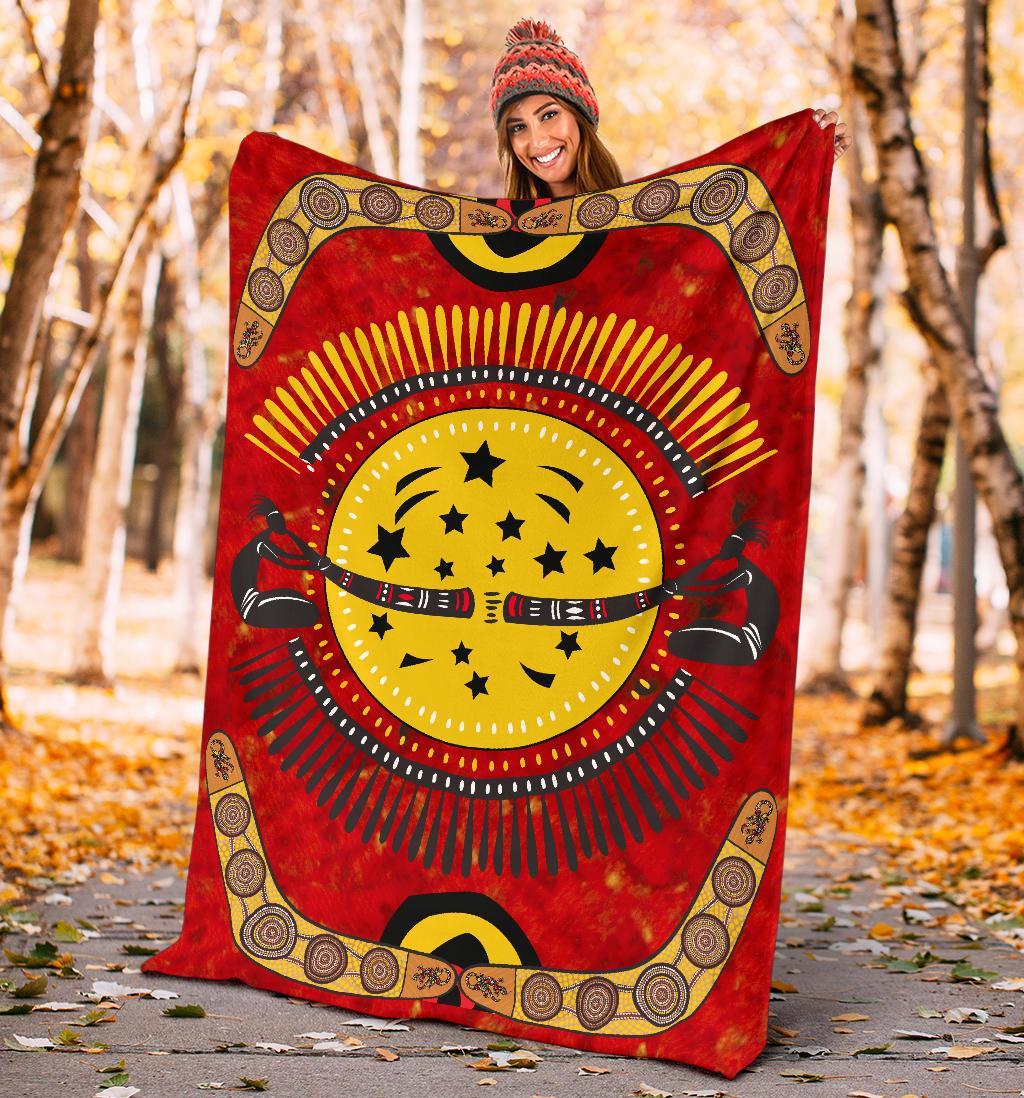 premium-blanket-lizard-and-boomerang-pattern