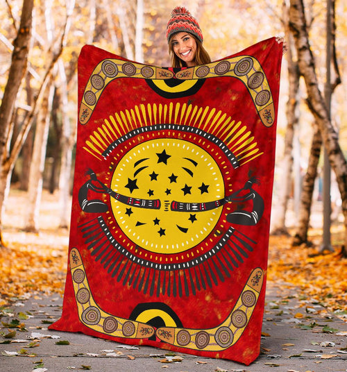 premium-blanket-lizard-and-boomerang-pattern