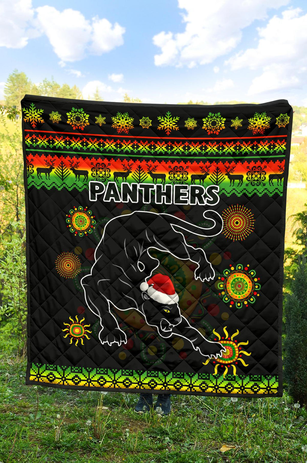 penrith-panthers-christmas-premium-quilt-indigenous