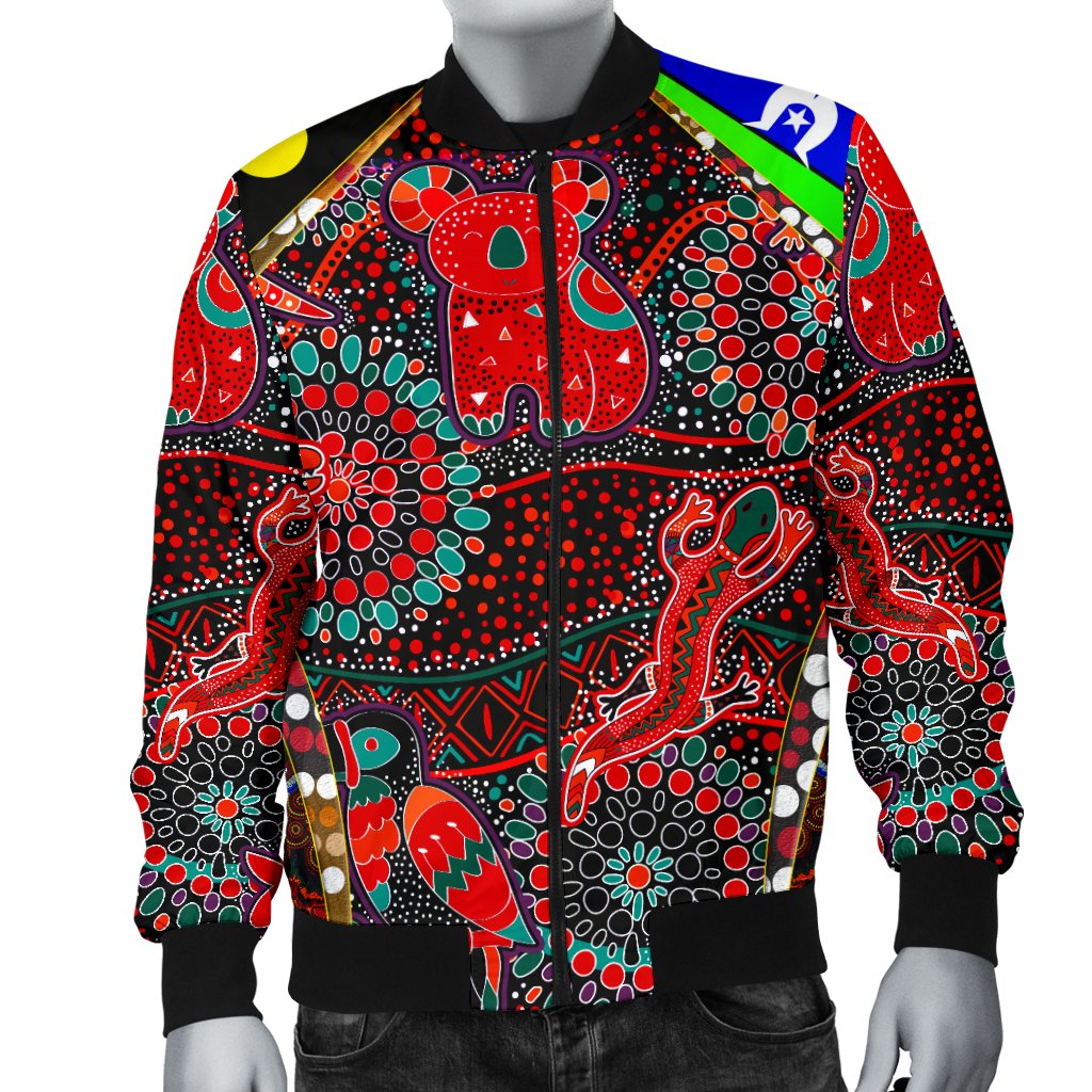 mens-bomber-jackets-aboriginal-animal-dot-acrylic-paint