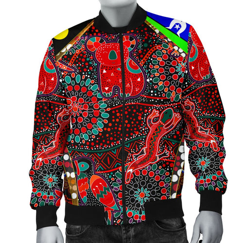 mens-bomber-jackets-aboriginal-animal-dot-acrylic-paint