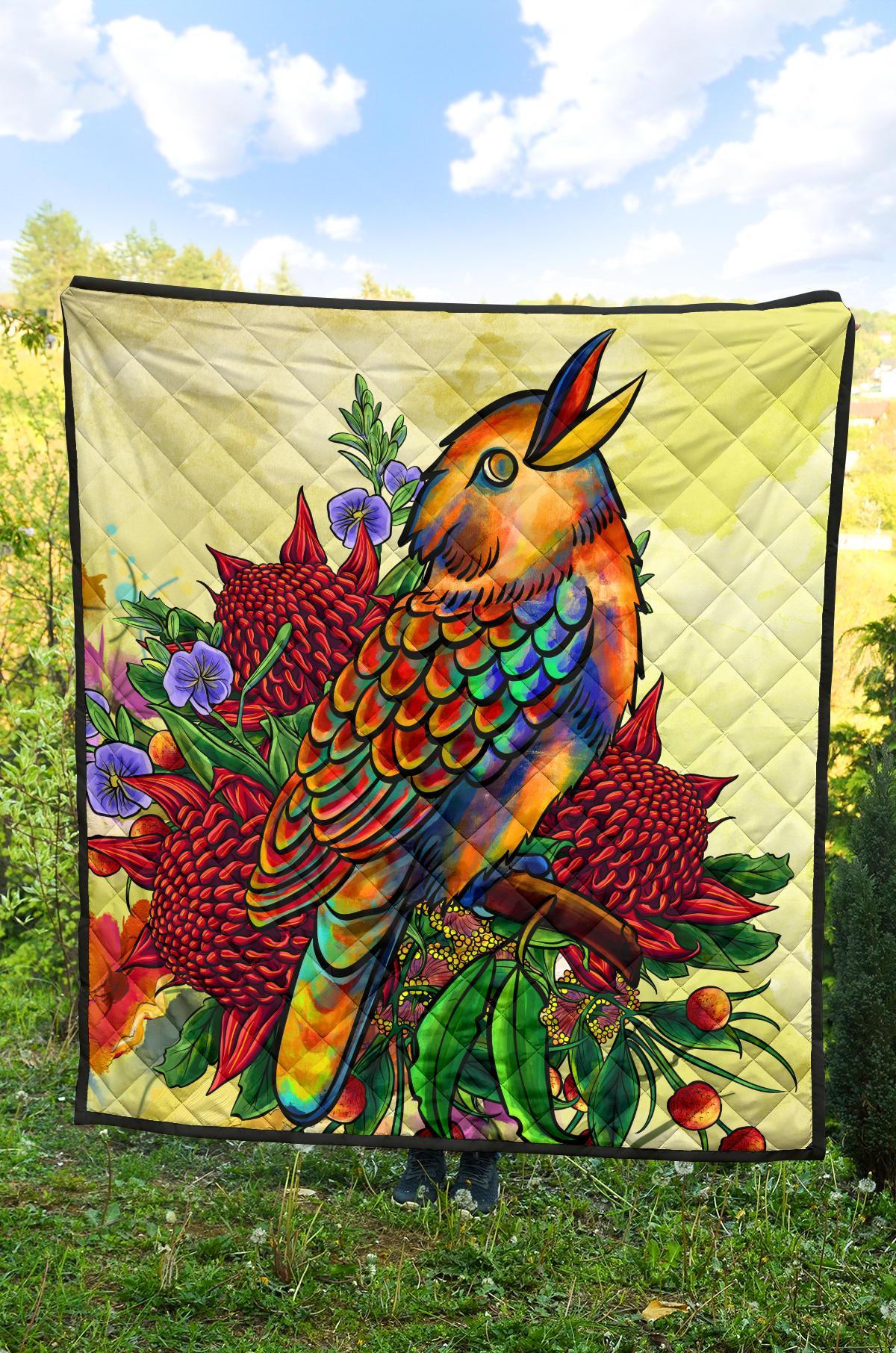 premium-quilt-australia-kookaburra-with-waratah