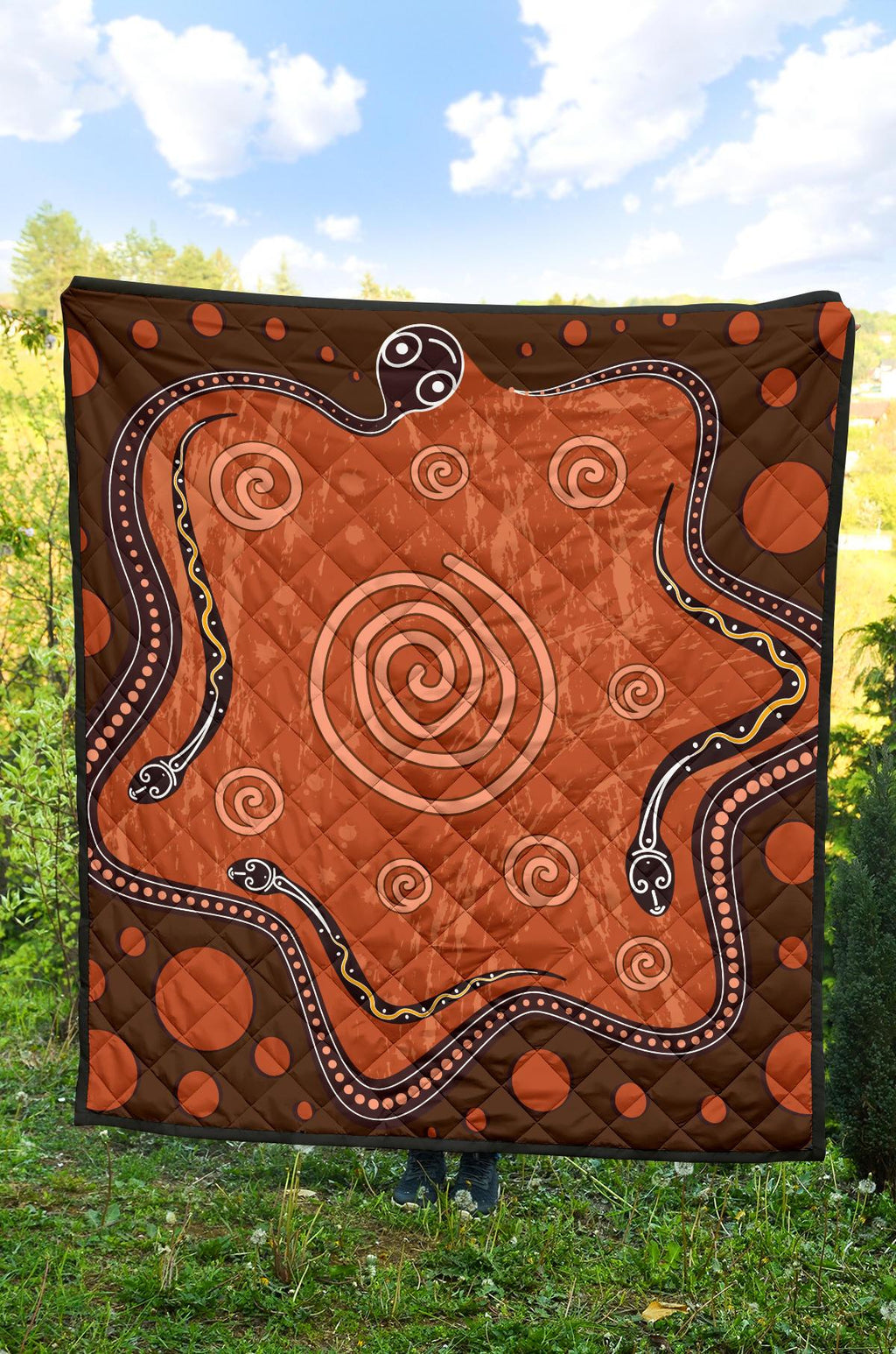 aboriginal-premium-quilt-australia-snake-aboriginal
