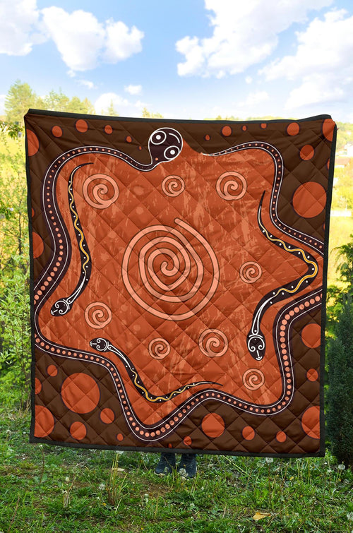 aboriginal-premium-quilt-australia-snake-aboriginal