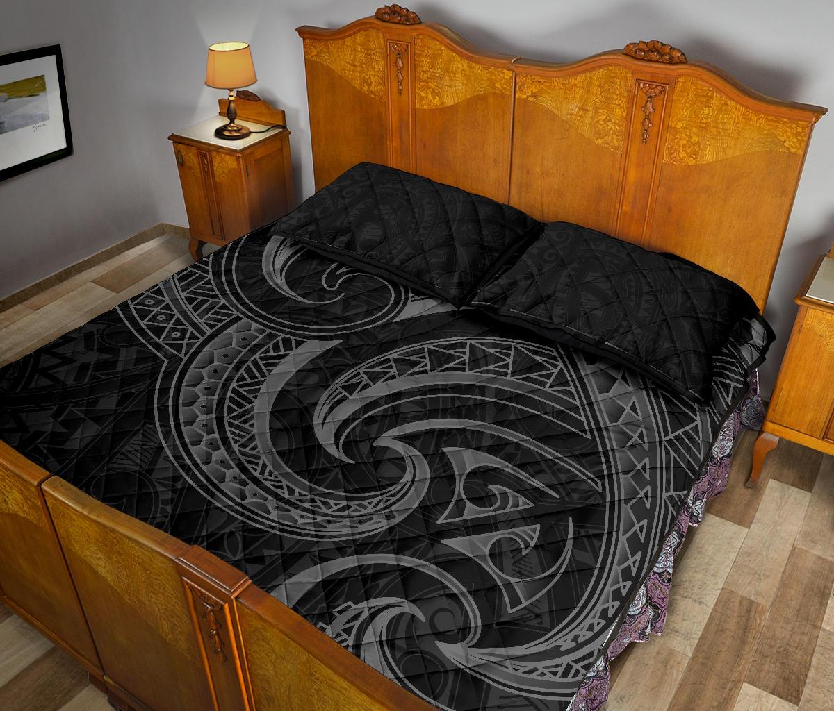 new-zealand-maori-mangopare-quilt-bed-set-polynesian-black