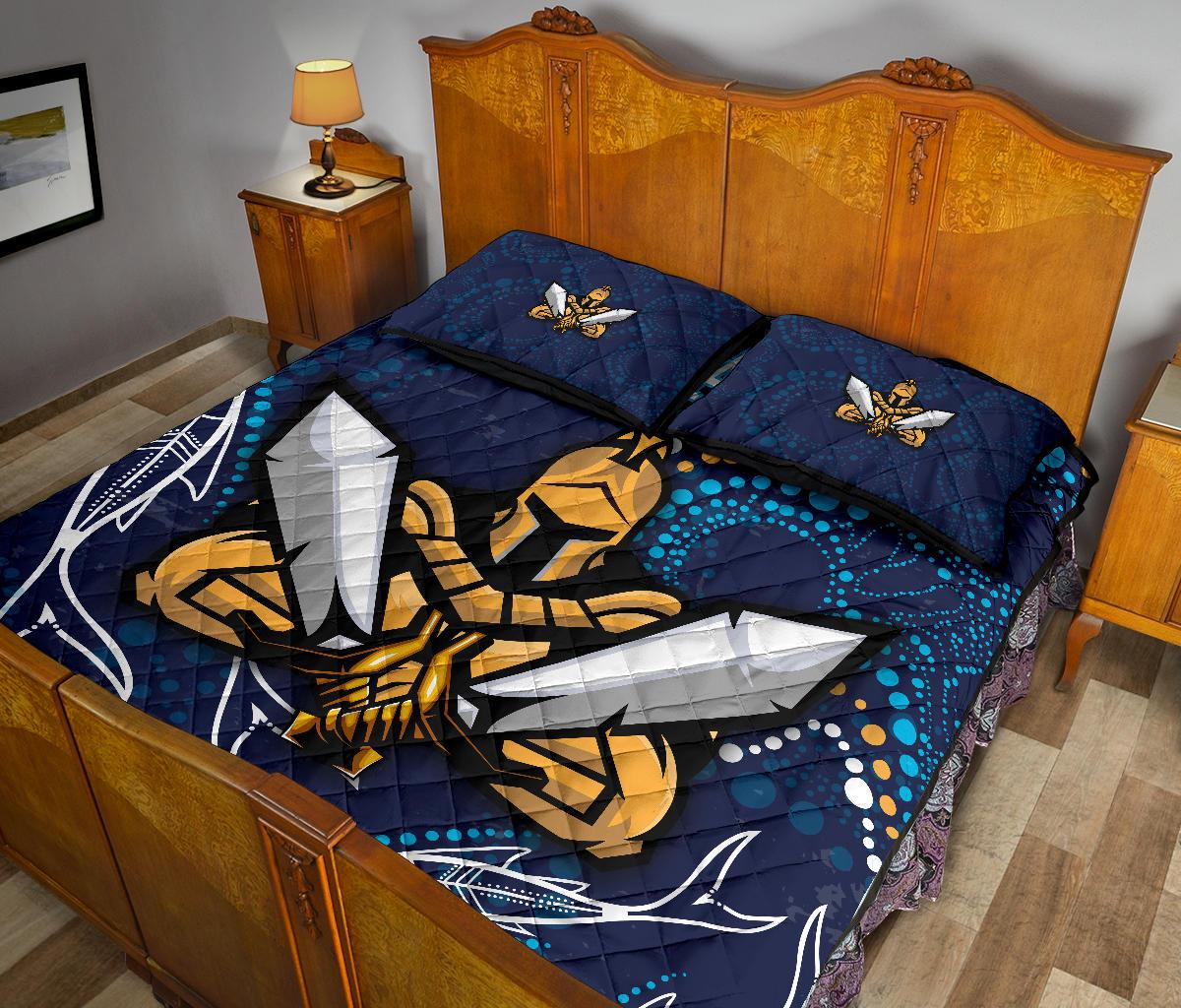 gold-coast-quilt-bed-set-titans-gladiator-indigenous