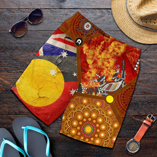 shorts-aboriginal-dot-painting-flags-crocodile