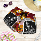 Aboriginal Shorts, Lizard Patterns Boomerang Indigenous Dot Painting Women - Vibe Hoodie