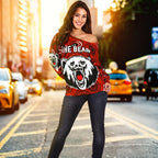 North Sydney Women's Off Shoulder Sweater The Bears Indigenous - Vibe Hoodie