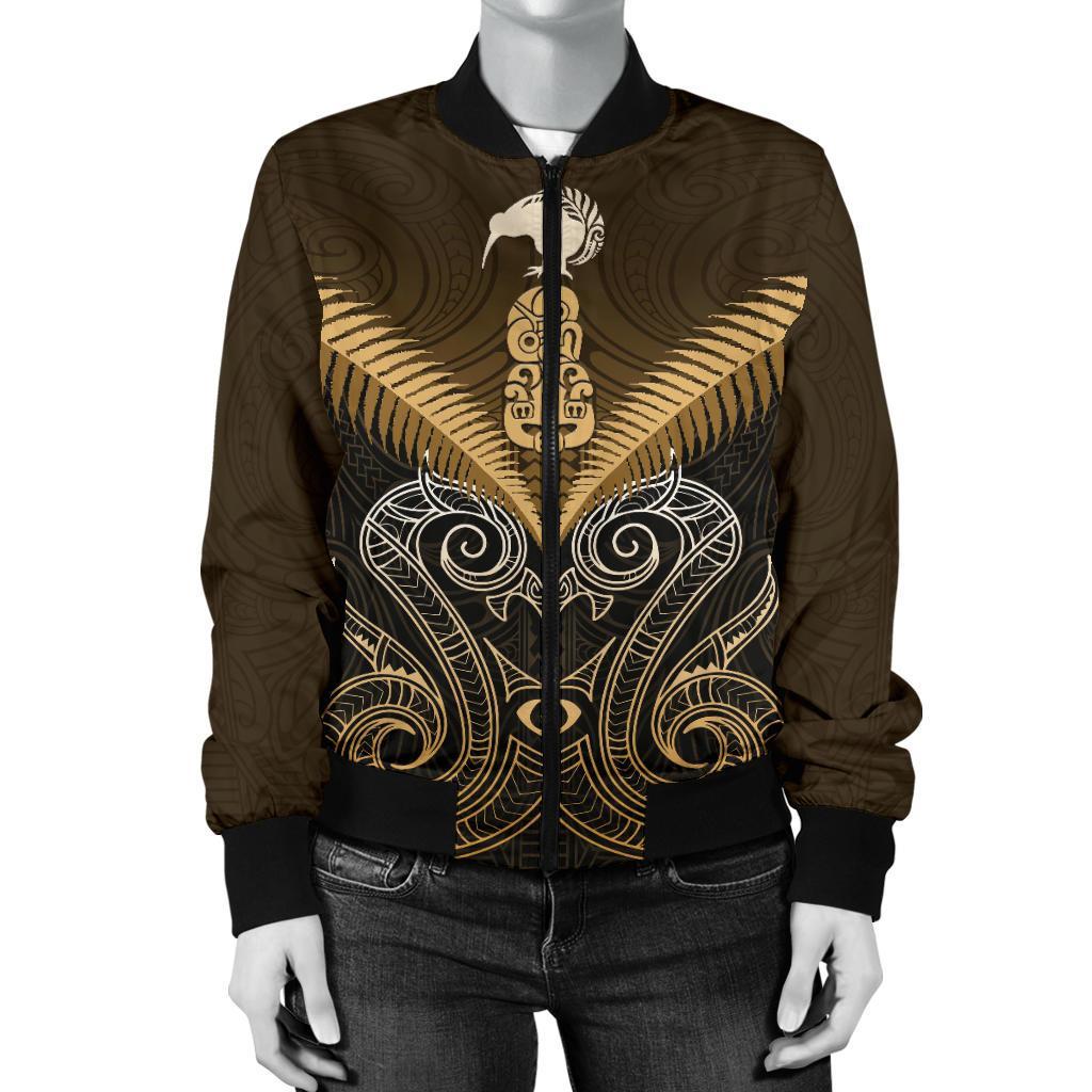 maori-manaia-new-zealand-women-bomber-jacket-gold