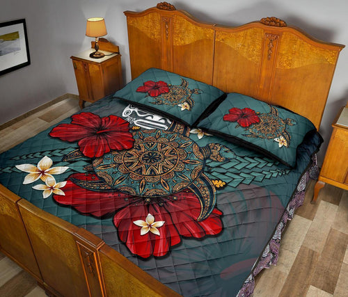 marquesas-islands-quilt-bed-set-blue-turtle-tribal
