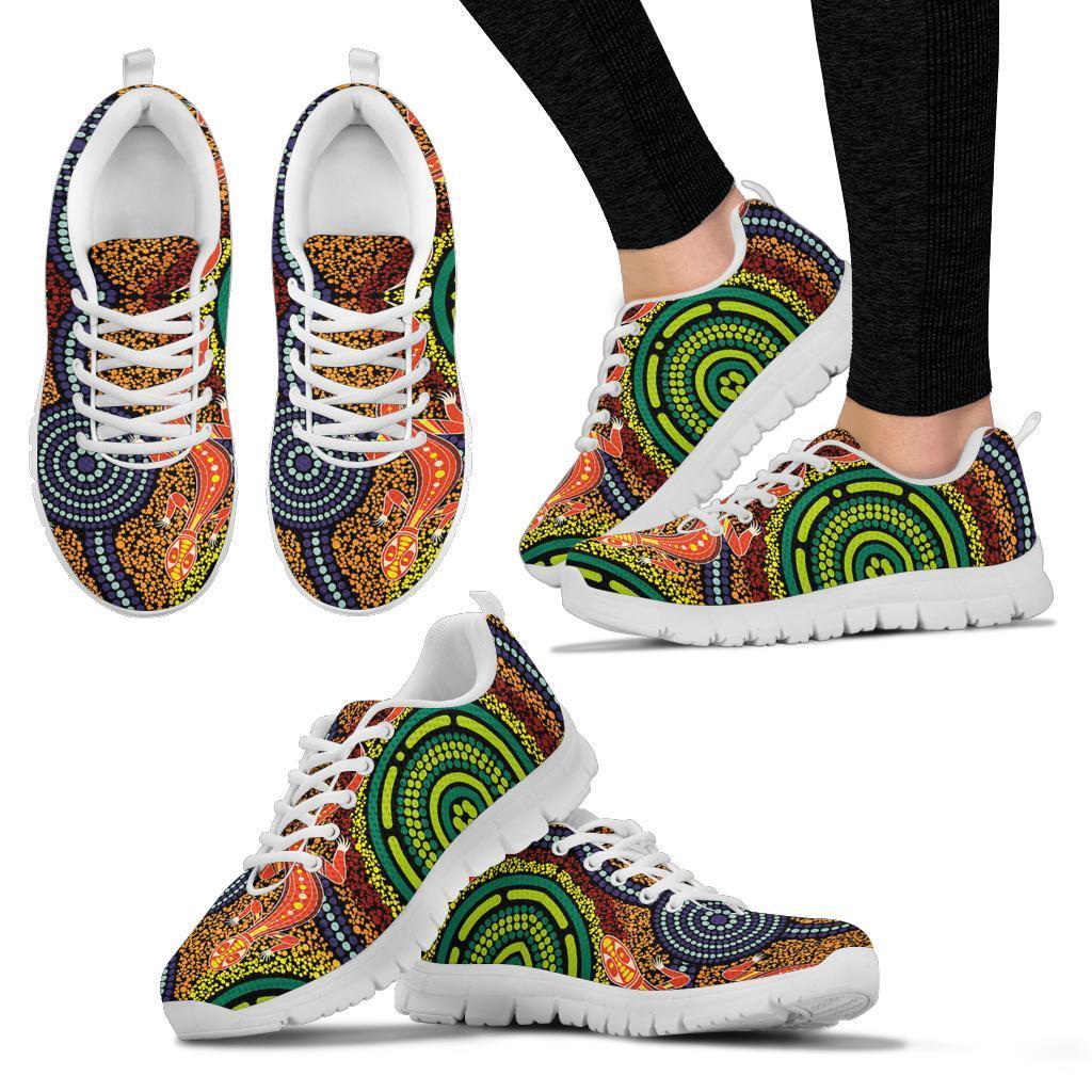 1st-australia-sneakers-aboriginal-two-lizards-dot-painting-circle