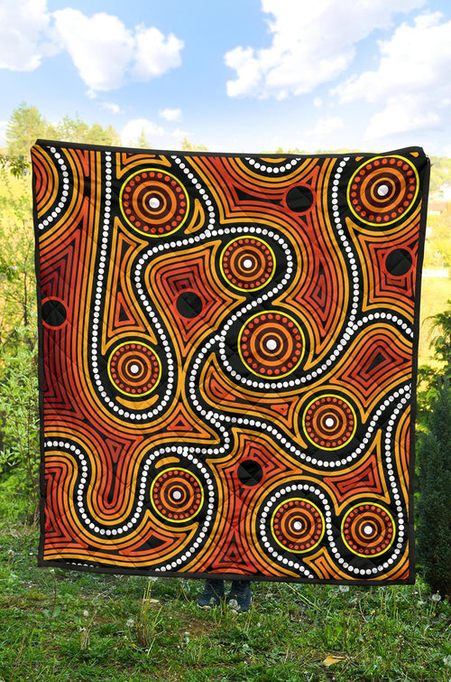 aboriginal-premium-quilt-indigenous-circle-dot-painting-ver01