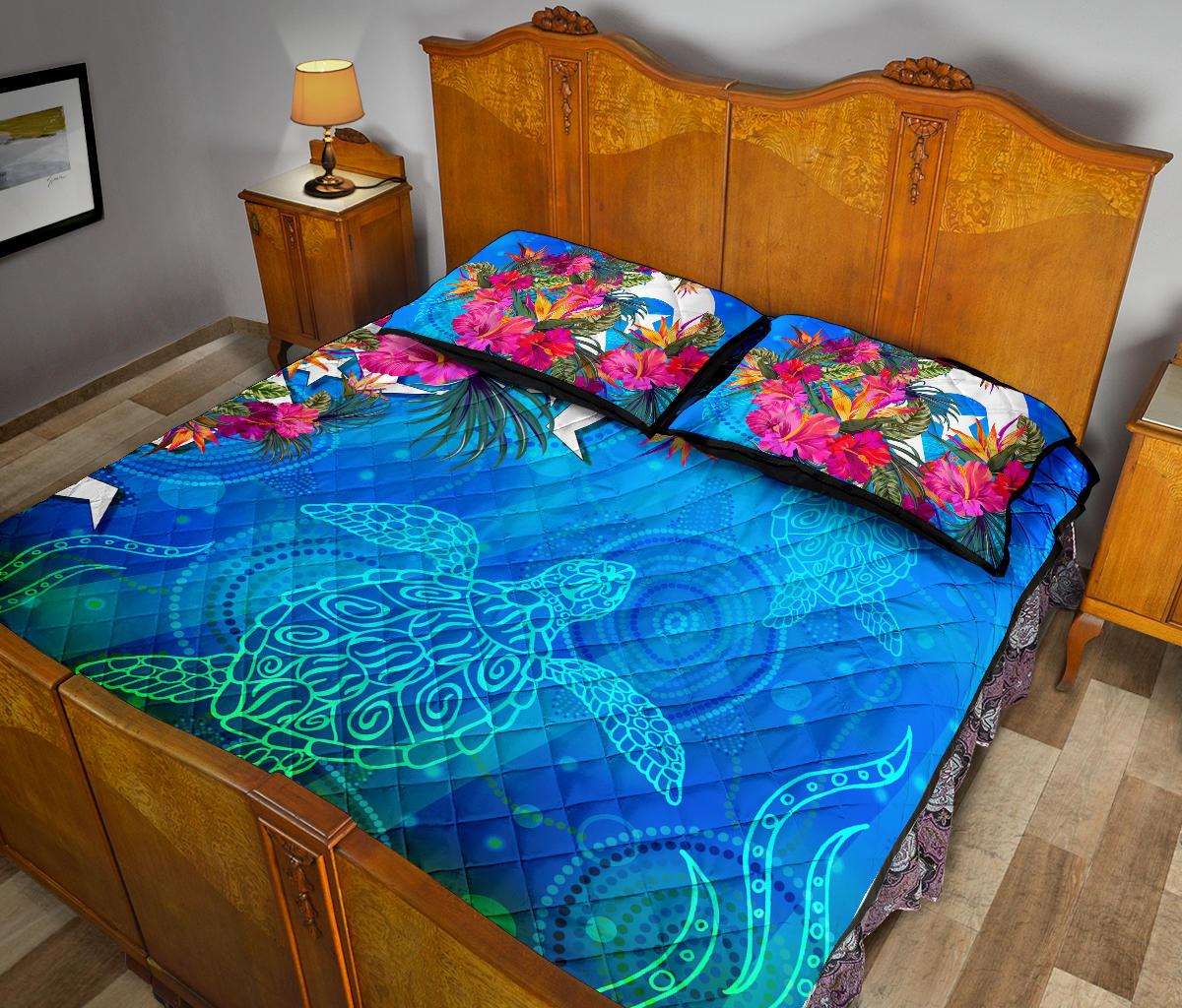 qui-bed-set-torres-strait-blue-sea-with-hibiscus