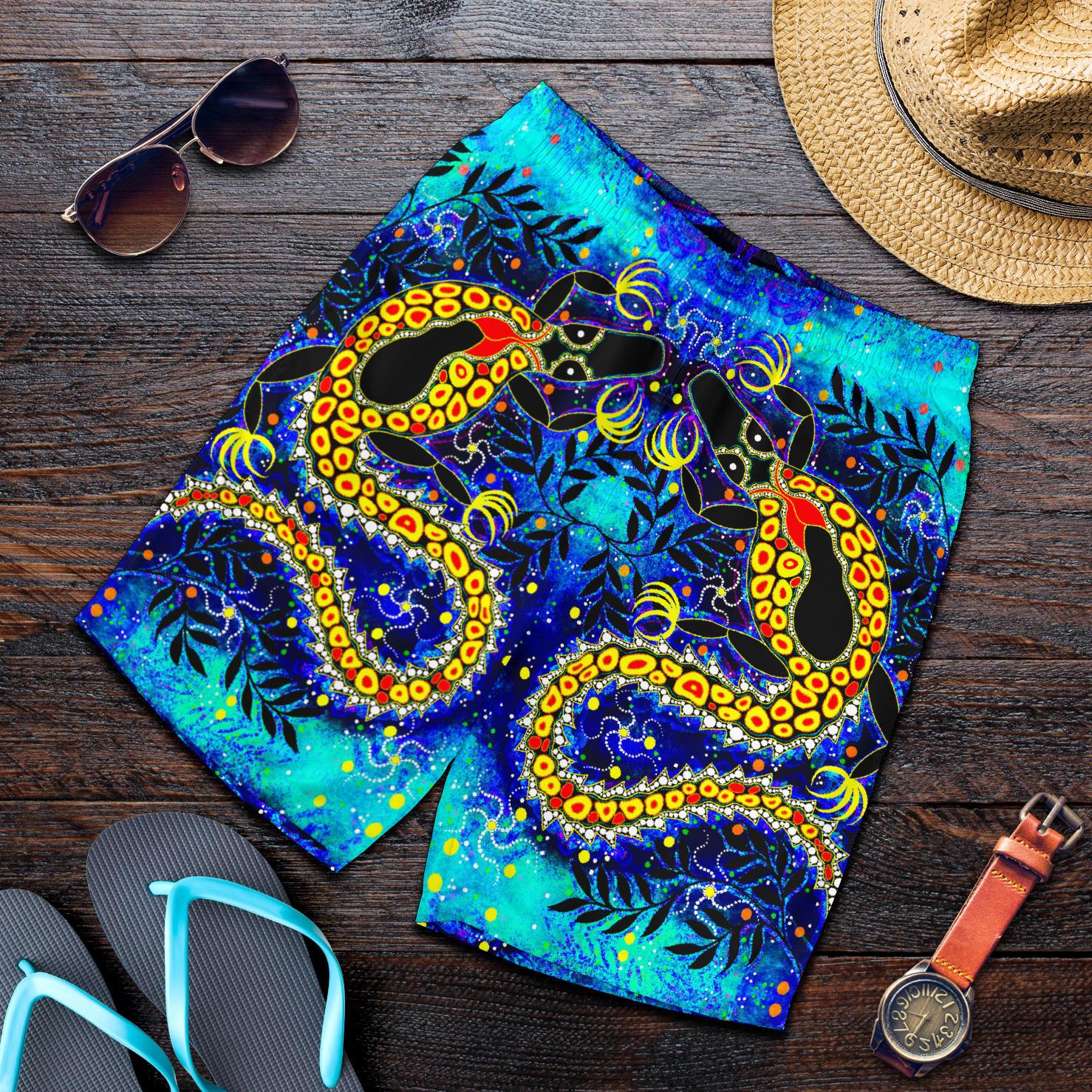 aboriginal-mens-shorts-indigenous-crocodile