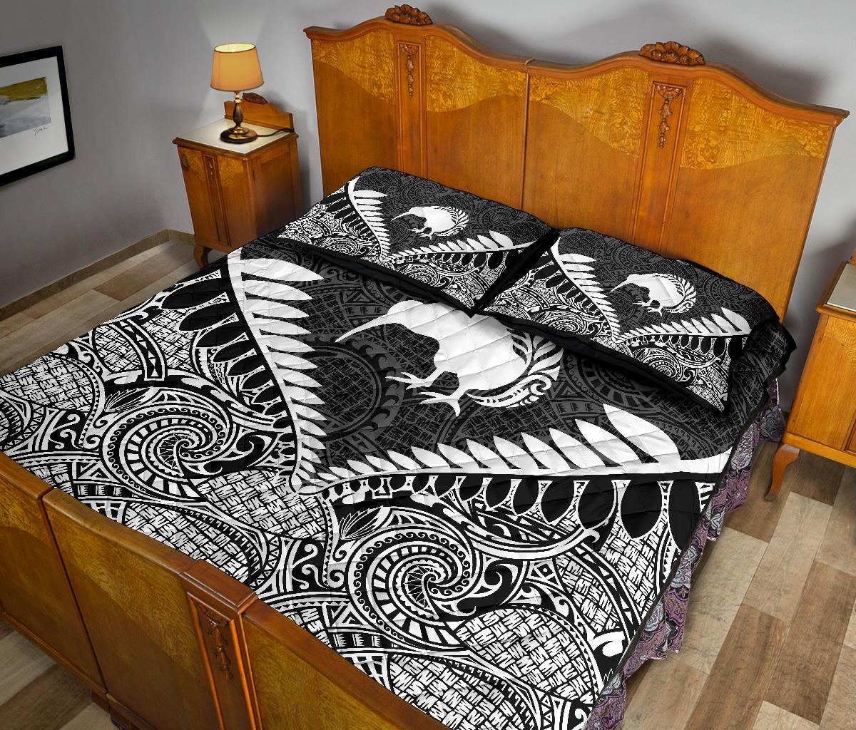 kiwi-silver-fern-classic-quilt-bed-set-white