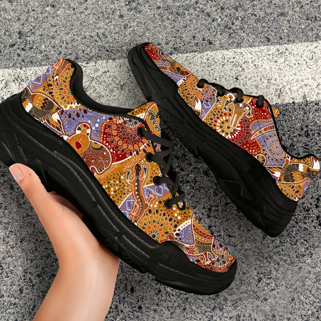 aboriginal-sneakers-koala-kangaroo-patterns-chunky-shoes