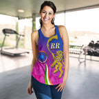 India Cricket Women Racerback Tank - Rajasthan Royals Version RR - Vibe Hoodie